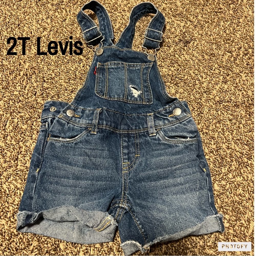 Toddler girl Levi overalls